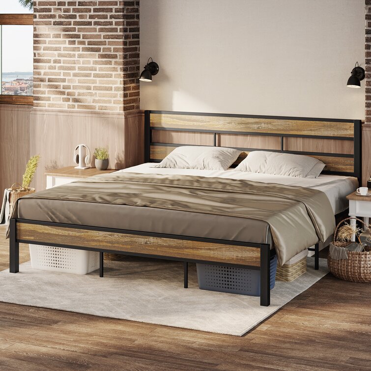 King bed online frame rustic